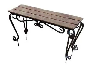Лавка деревянная без спинки (ковка) 10